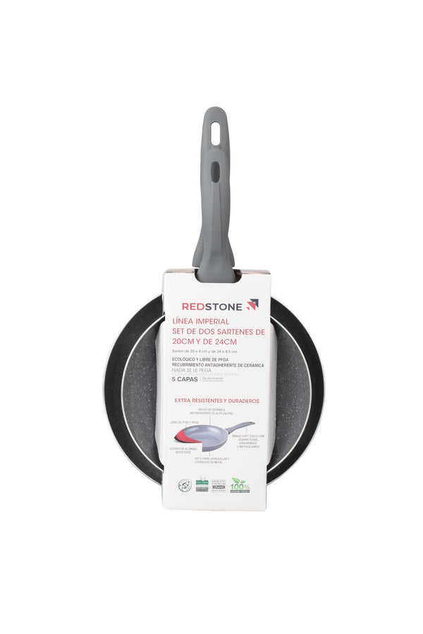 Set Imperial de 20cm y 24cm gris