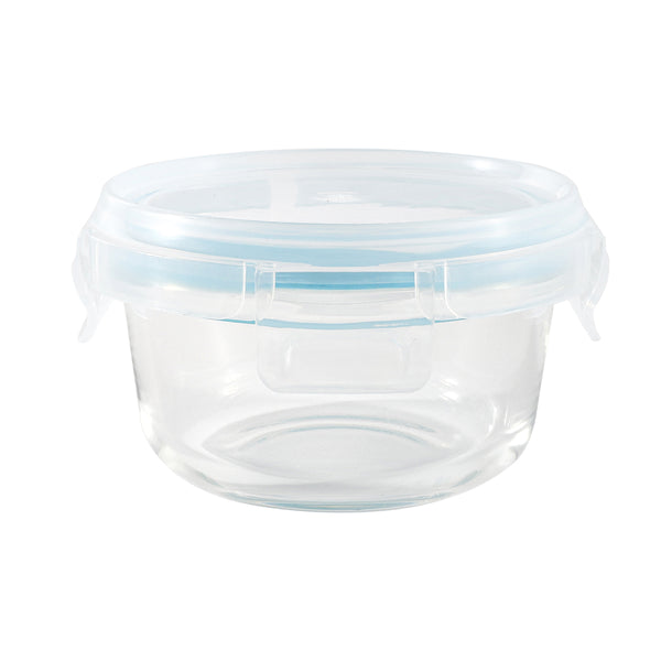 Recipiente de vidrio de borosilicato 240ml azul