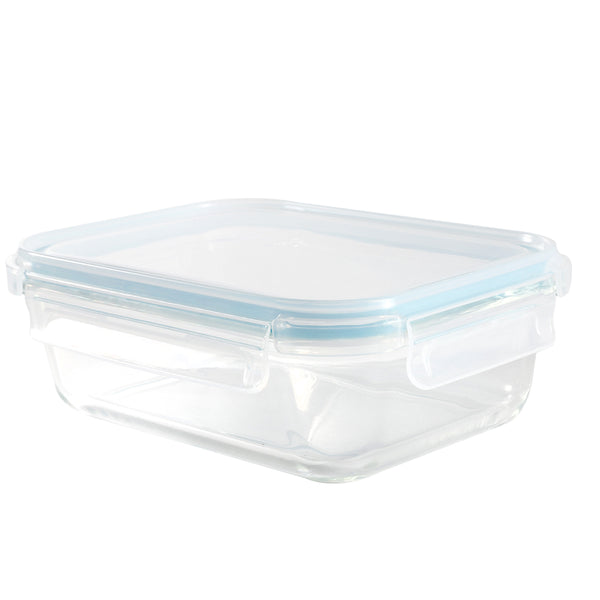 Recipiente de vidrio de borosilicato 640ml azul