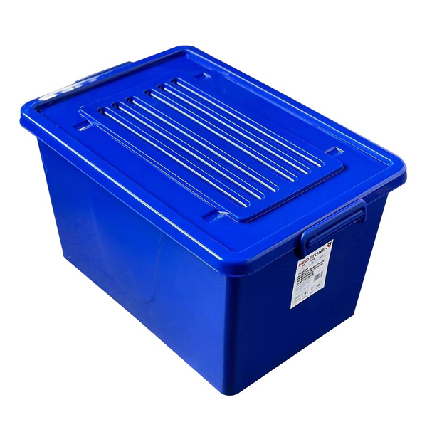 Caja de almacenamiento azul 75 L