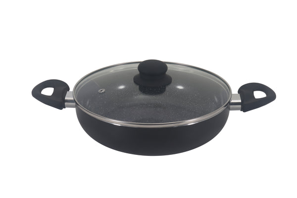 Cacerola 18cm marmol negro