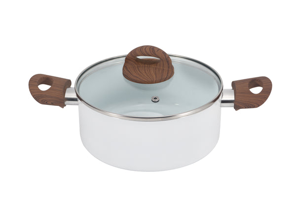 Cacerola luxe blanca 28 cm