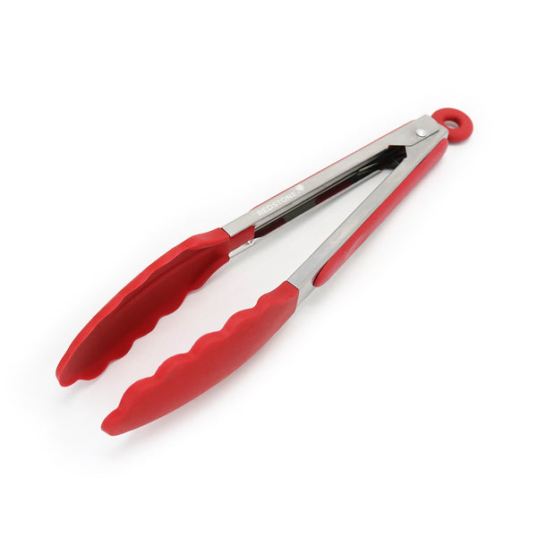 Pinza para cocina de acero inoxidable 9" Rojo