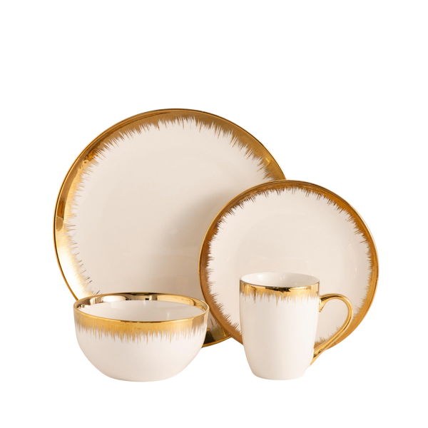Vajilla de 16 piezas essentials blanca